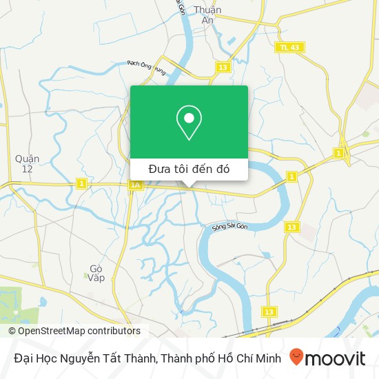 Bản đồ Đại Học Nguyễn Tất Thành