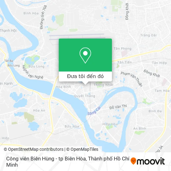 Bản đồ Công viên Biên Hùng - tp Biên Hòa