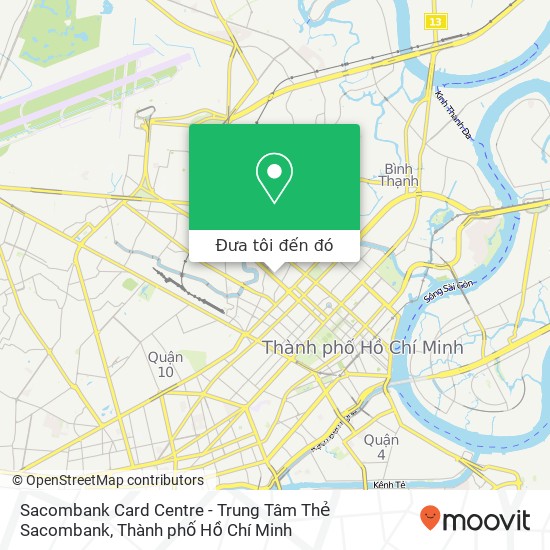 Bản đồ Sacombank Card Centre - Trung Tâm Thẻ Sacombank