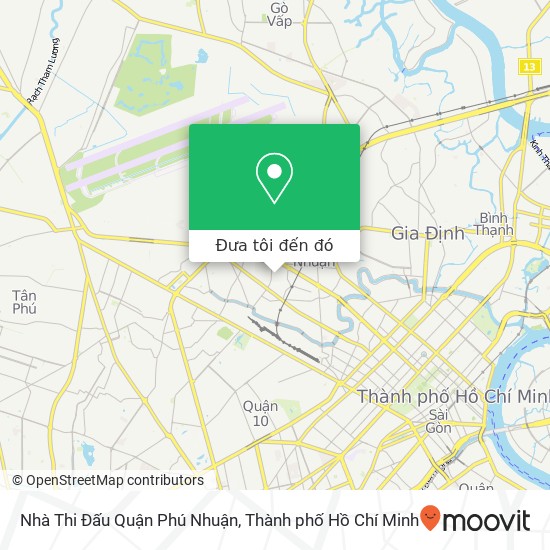 Bản đồ Nhà Thi Đấu Quận Phú Nhuận