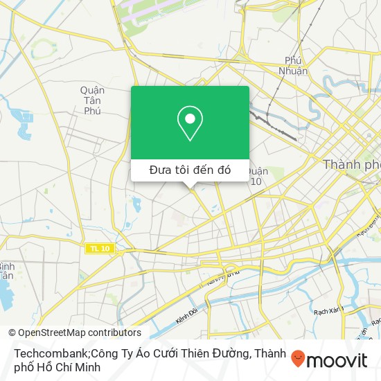 Bản đồ Techcombank;Công Ty Áo Cưới Thiên Đường