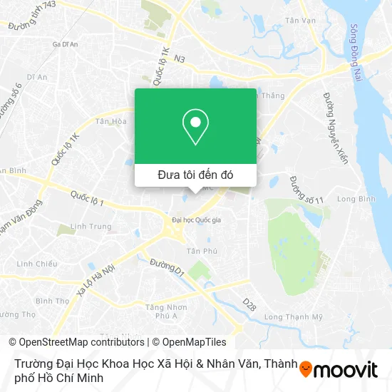 Bản đồ Trường Đại Học Khoa Học Xã Hội & Nhân Văn