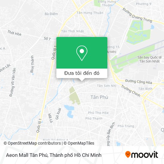 Bản đồ Aeon Mall Tân Phú