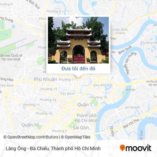 Bản đồ Lăng Ông - Bà Chiểu