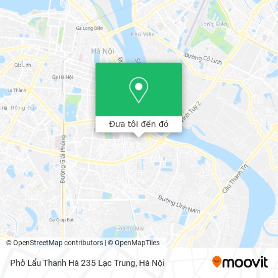 Bản đồ Phở Lẩu Thanh Hà 235 Lạc Trung