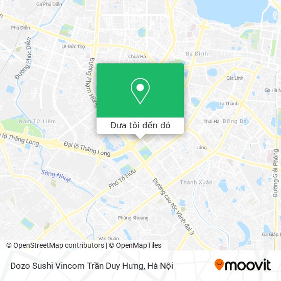 Bản đồ Dozo Sushi Vincom Trần Duy Hưng