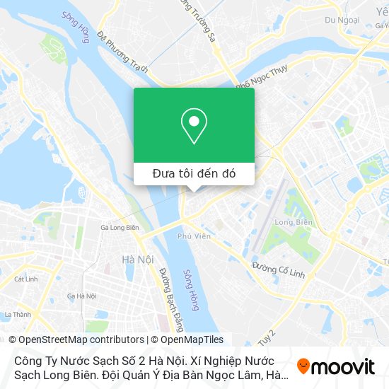 Bản đồ Công Ty Nước Sạch Số 2 Hà Nội. Xí Nghiệp Nước Sạch Long Biên. Đội Quản Ý Địa Bàn Ngọc Lâm