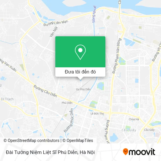 Bản đồ Đài Tưởng Niệm Liệt Sĩ Phú Diễn