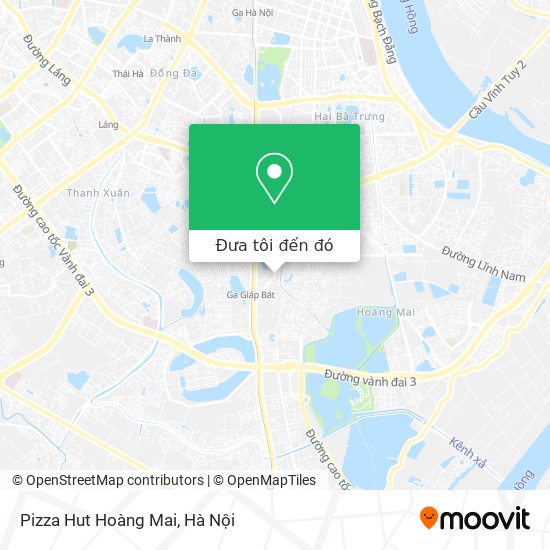 Bản đồ Pizza Hut Hoàng Mai