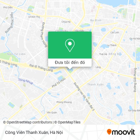 Bản đồ Công Viên Thanh Xuân