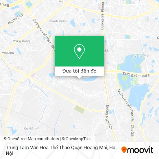 Bản đồ Trung Tâm Văn Hóa Thể Thao Quận Hoàng Mai
