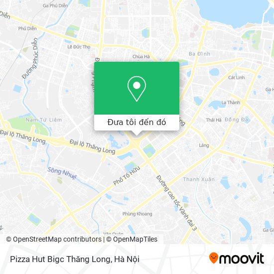 Bản đồ Pizza Hut Bigc Thăng Long