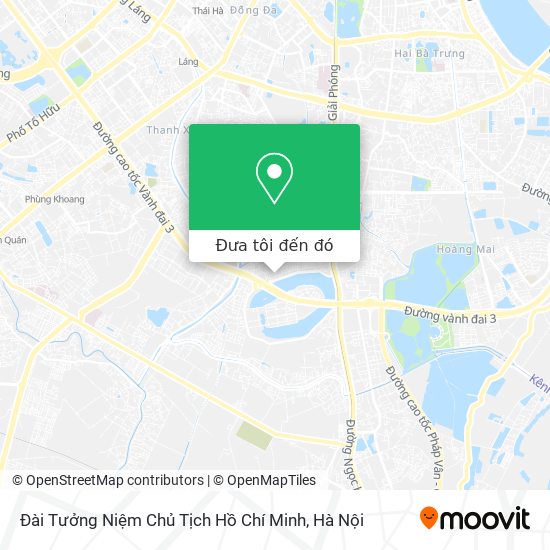 Bản đồ Đài Tưởng Niệm Chủ Tịch Hồ Chí Minh