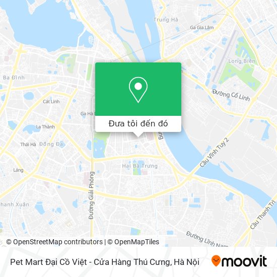 Bản đồ Pet Mart Đại Cồ Việt - Cửa Hàng Thú Cưng