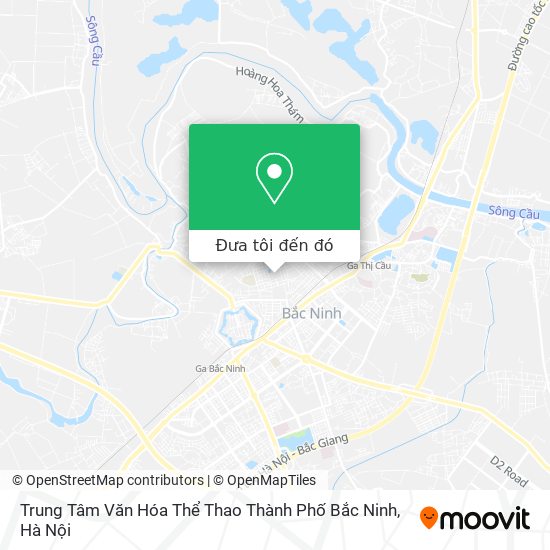 Bản đồ Trung Tâm Văn Hóa Thể Thao Thành Phố Bắc Ninh