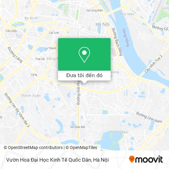 Bản đồ Vườn Hoa Đại Học Kinh Tế Quốc Dân