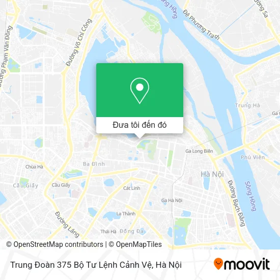 Bản đồ Trung Đoàn 375 Bộ Tư Lệnh Cảnh Vệ