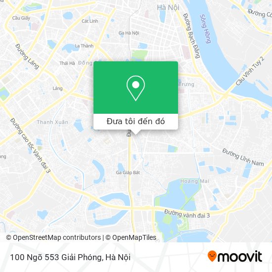 Bản đồ 100 Ngõ 553 Giải Phóng