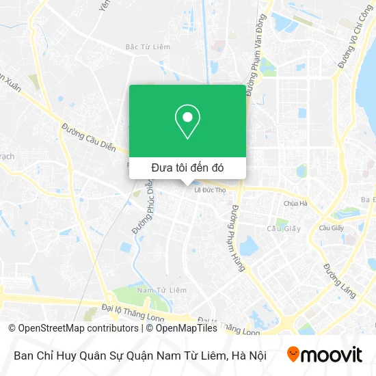 Bản đồ Ban Chỉ Huy Quân Sự Quận Nam Từ Liêm