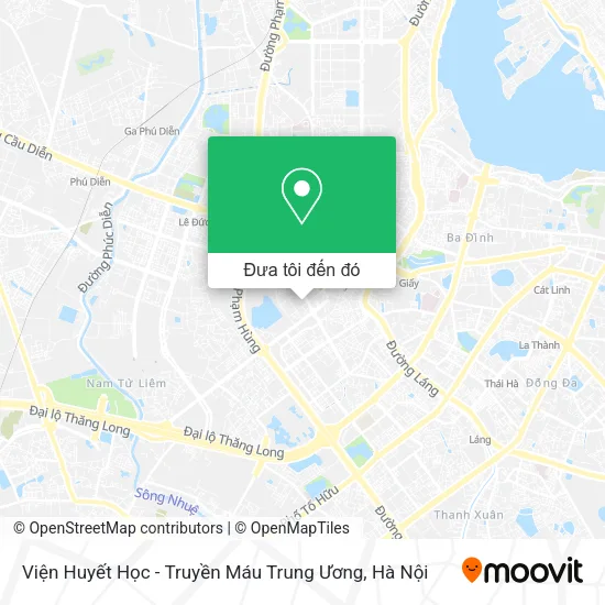 Bản đồ Viện Huyết Học - Truyền Máu Trung Ương