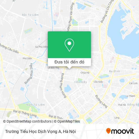 Bản đồ Trường Tiểu Học Dịch Vọng A