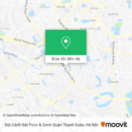 Bản đồ Đội Cảnh Sát Pccc & Cnch Quận Thanh Xuân