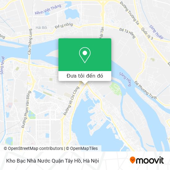Bản đồ Kho Bạc Nhà Nước Quận Tây Hồ