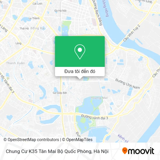 Bản đồ Chung Cư K35 Tân Mai Bộ Quốc Phòng