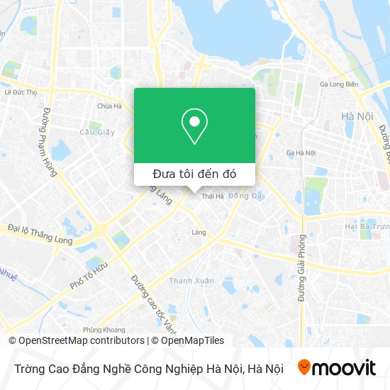 Bản đồ Trờng Cao Đẳng Nghề Công Nghiệp Hà Nội