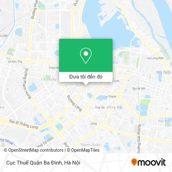 Bản đồ Cục Thuế Quận Ba Đình