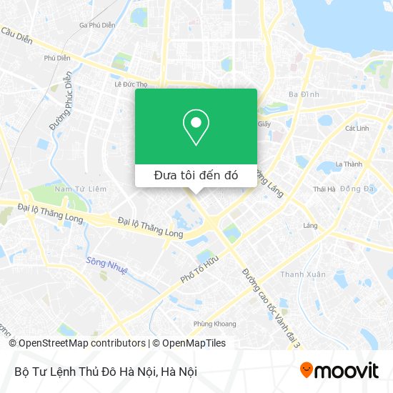 Bản đồ Bộ Tư Lệnh Thủ Đô Hà Nội