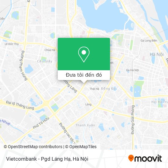 Bản đồ Vietcombank - Pgd Láng Hạ