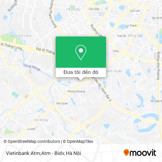 Bản đồ Vietinbank Atm;Atm - Bidv