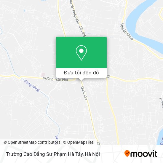 Bản đồ Trường Cao Đẳng Sư Phạm Hà Tây