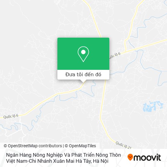 Bản đồ Ngân Hàng Nông Nghiệp Và Phát Triển Nông Thôn Việt Nam-Chi Nhánh Xuân Mai Hà Tây