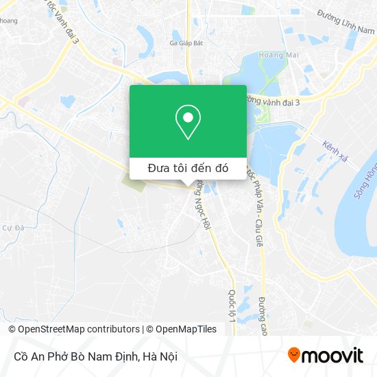 Bản đồ Cồ An Phở Bò Nam Định