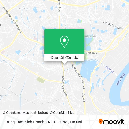Bản đồ Trung Tâm Kinh Doanh VNPT Hà Nội