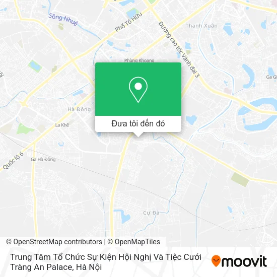 Bản đồ Trung Tâm Tổ Chức Sự Kiện Hội Nghị Và Tiệc Cưới Tràng An Palace