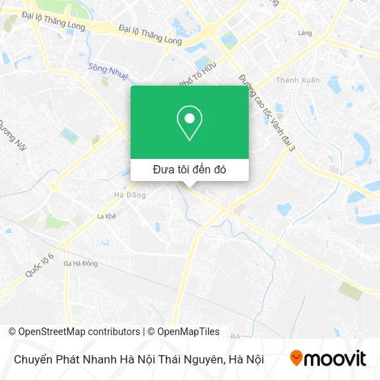 Bản đồ Chuyển Phát Nhanh Hà Nội Thái Nguyên