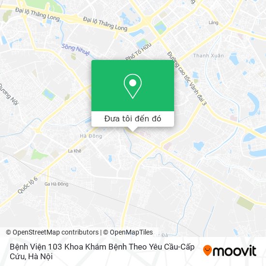 Bản đồ Bệnh Viện 103 Khoa Khám Bệnh Theo Yêu Cầu-Cấp Cứu