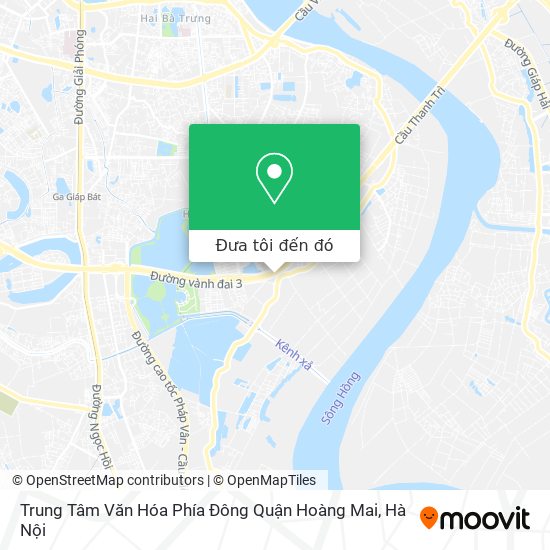 Bản đồ Trung Tâm Văn Hóa Phía Đông Quận Hoàng Mai