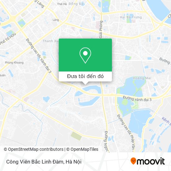 Bản đồ Công Viên Bắc Linh Đàm