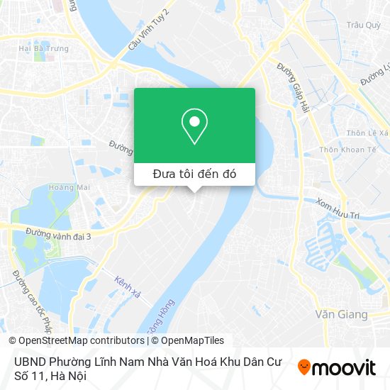 Bản đồ UBND Phường Lĩnh Nam Nhà Văn Hoá Khu Dân Cư Số 11