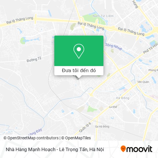 Bản đồ Nhà Hàng Mạnh Hoạch - Lê Trọng Tấn