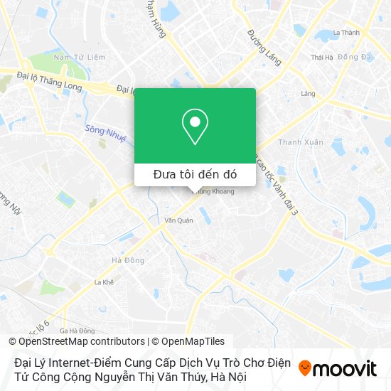 Bản đồ Đại Lý Internet-Điểm Cung Cấp Dịch Vụ Trò Chơ Điện Tử Công Cộng Nguyễn Thị Văn Thúy
