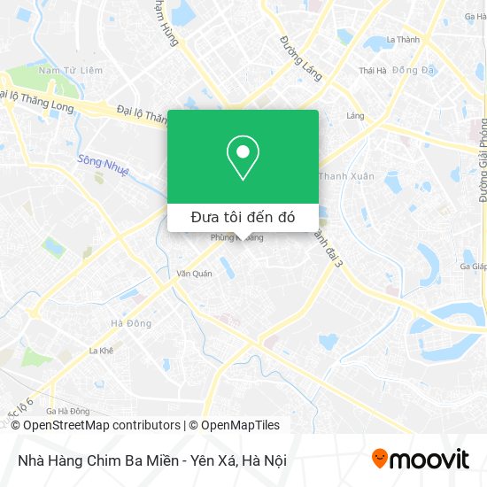 Bản đồ Nhà Hàng Chim Ba Miền - Yên Xá