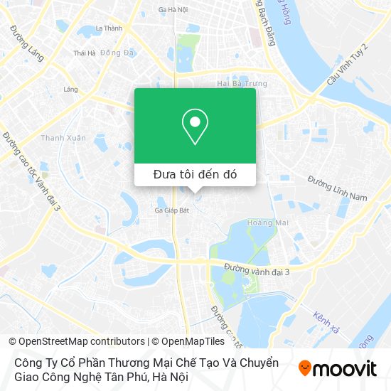 Bản đồ Công Ty Cổ Phần Thương Mại Chế Tạo Và Chuyển Giao Công Nghệ Tân Phú