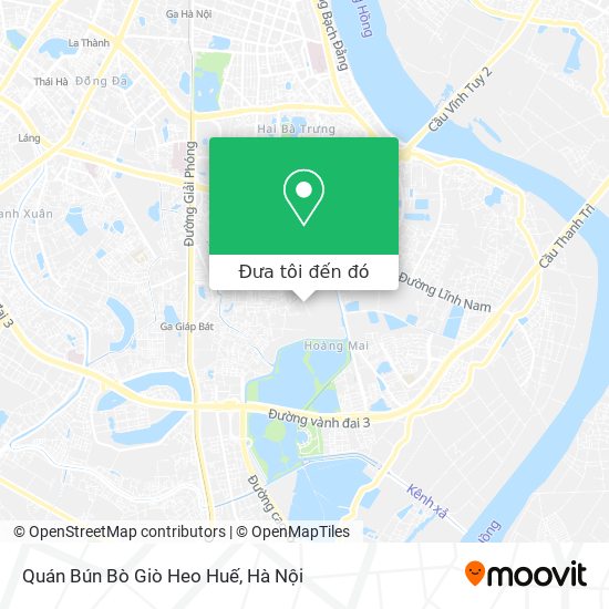 Bản đồ Quán Bún Bò Giò Heo Huế
