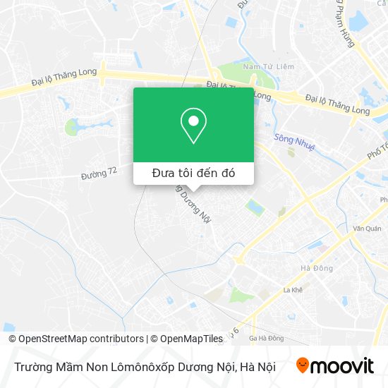 Bản đồ Trường Mầm Non Lômônôxốp Dương Nội