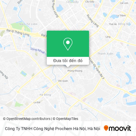 Bản đồ Công Ty TNHH Công Nghệ Prochem Hà Nội